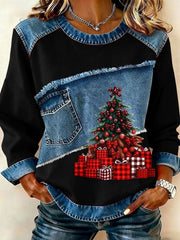 Women's Christmas Printed Casual Top