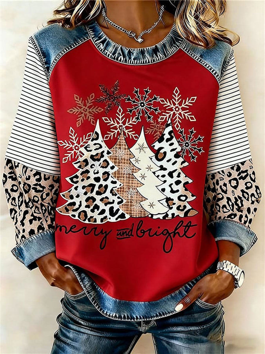 Women's Christmas Printed Casual Top