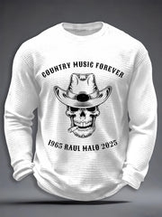 Men's Country Music Inspired Waffle Long Sleeve T-Shirt
