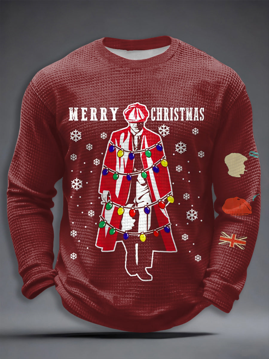 Men's TV Series Inspired Waffle Long Sleeve T-Shirt