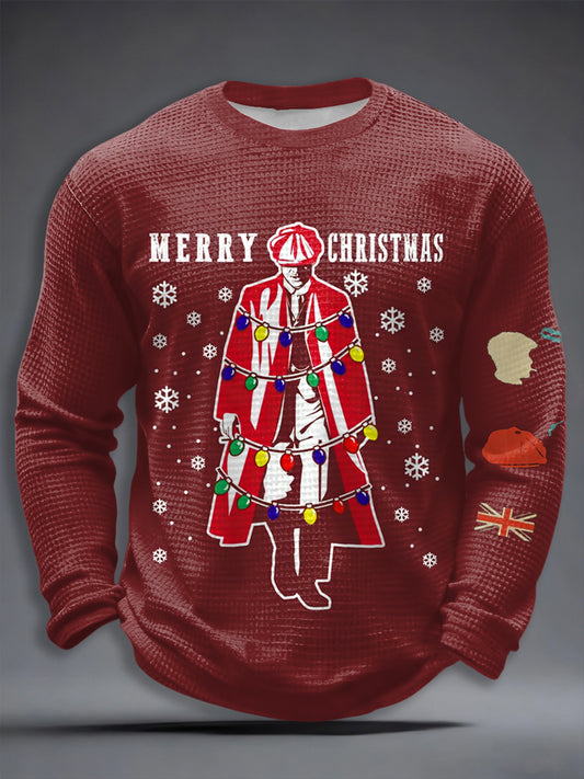 Men's TV Series Inspired Waffle Long Sleeve T-Shirt