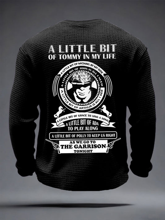 Men's TV Series Inspired Waffle Long Sleeve T-Shirt