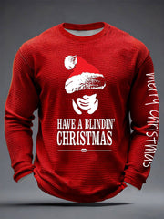 Men's Have A Blindin' Christma Waffle Long Sleeve T-Shirt