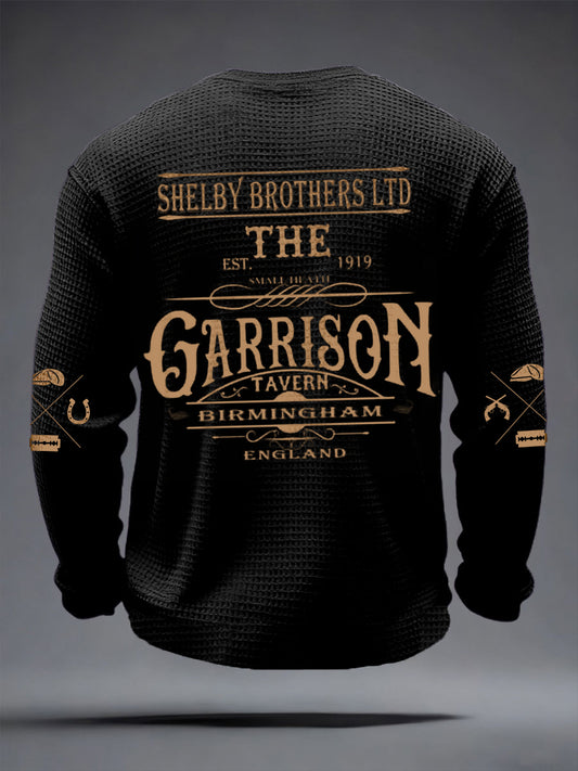 Men's TV Series Inspired Waffle Long Sleeve T-Shirt