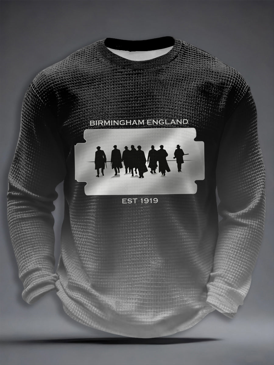 Men's TV Series Inspired Waffle Long Sleeve T-Shirt