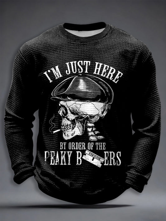 Men's TV Series Inspired Waffle Long Sleeve T-Shirt