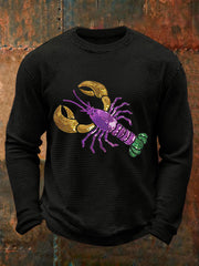 Men's Mardi Gras Waffle Print Casual T-Shirt