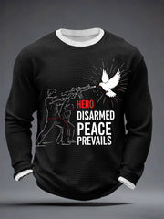 Men's Hero Disarmed Peace Prevails Waffle T-Shirts