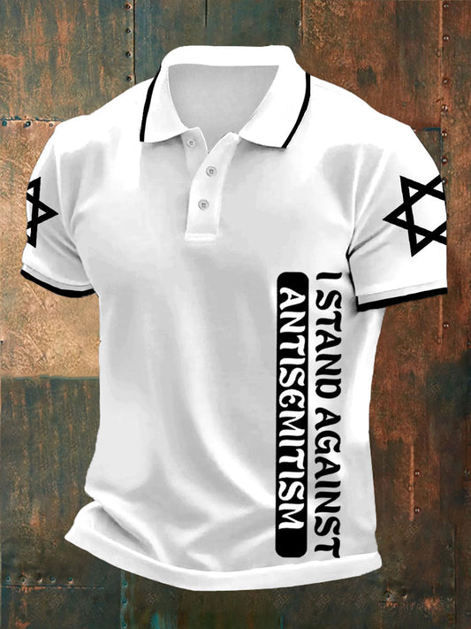 Men's Oppose antisemitism polo shirt