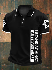Men's Oppose antisemitism polo shirt