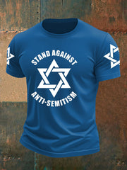 Men's Oppose antisemitism imitation cotton short-sleeved T-shirt