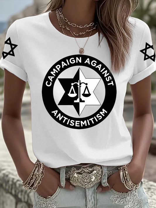 Women's Oppose antisemitism short-sleeved T-shirt