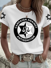 Women's Oppose antisemitism short-sleeved T-shirt
