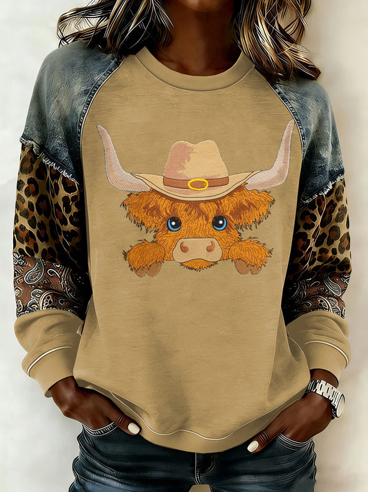 Women's Western raglan sleeve sweatshirt