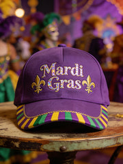 Unisex Mardi Gras Fleur De Lis Print Hat
