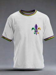 Men's Mardi Gras Printed Casual T-Shirt