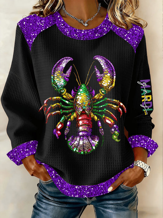 Women's Retro Mardi Gras Print Top