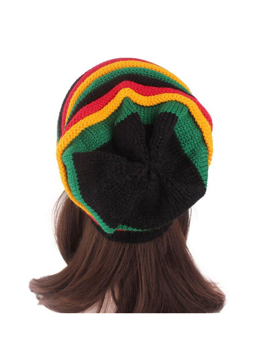Unisex Jamaican Reggae Long Knit Beanie