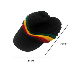 Unisex Jamaican Reggae Color Block Knit Hat