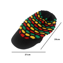Unisex Jamaican Reggae Color Block Knit Hat