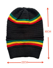 Unisex Jamaican Reggae Long Knit Beanie