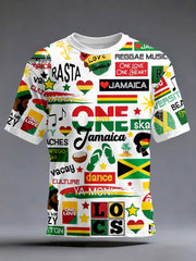 Men's Reggae Music Inspired Print T-Shirt