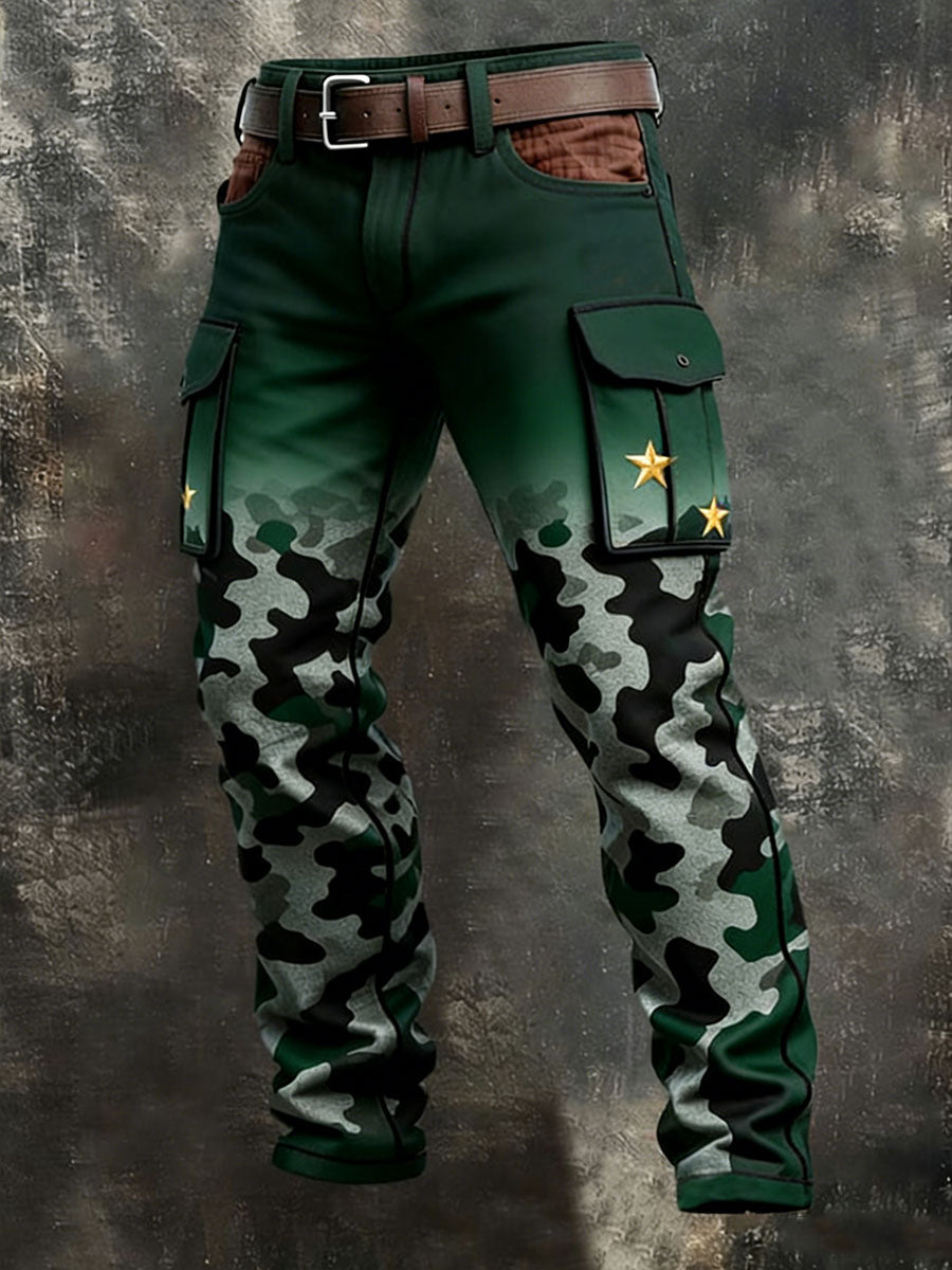 Men's Retro Camouflage Cargo Pants