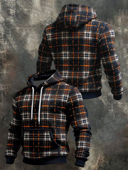 Men's Geometric Patterns Print Hoodie with Pocket