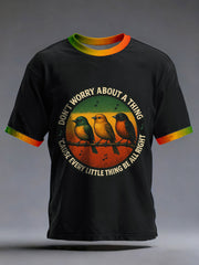 Men's Reggae Music Inspired Print Vintage T-Shirt