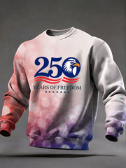 Men's Freedom 250th Anniversary Printed Casual Sweatshirt