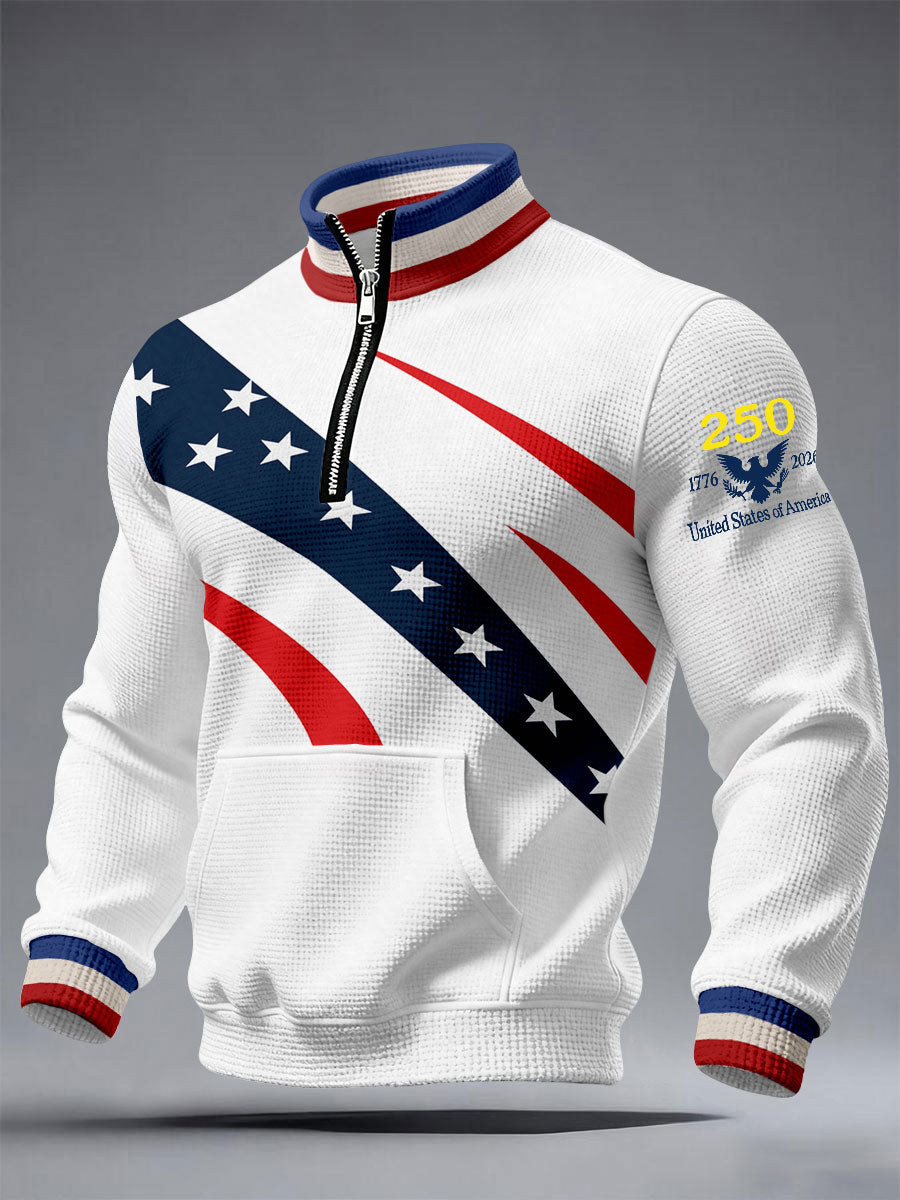 Men's 250 Years 1776-2026 Waffle Knit Sweatshirts