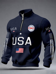 Men's USA Flag Waffle Sweatshirts