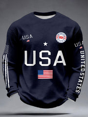 Men's USA Flag Waffle T-Shirts