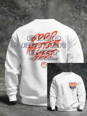 Men's Good Better Best Print Football Fans Gameday Casual Sweatshirt