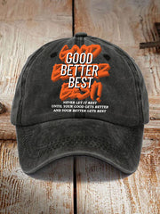 Unisex Good Better Best Print Football Fans Print Hat