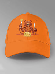 Unisex Bears Eating Cheese Football Lover Print Hat