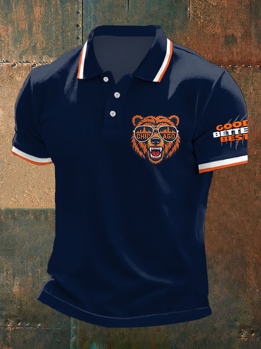 Men's Good Better Best Print Football Fans Gameday Casual Top