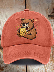 Unisex Bears Eating Cheese Football Lover Print Hat