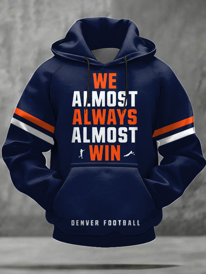 Unisex Let's Ride Horse Football Lover Print Hoodie