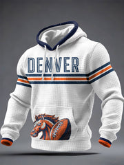 Men's Let's Ride Horse Football Lover Print Hoodie