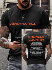 Men's Let's Ride Horse Football Lover Print T-shirt