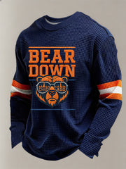 Men's Football Fans Gameday Casual Waffle Sweatshirt