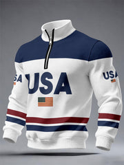 Men's USA Flag Waffle Sweatshirts