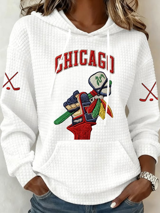 Women's Hockey Printed Hoodie