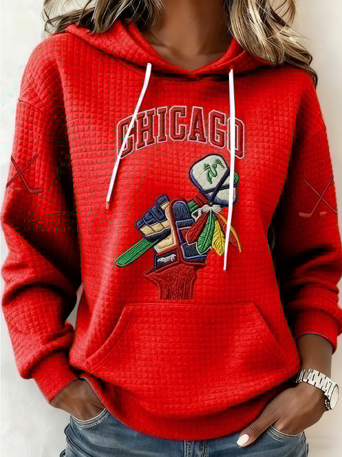 Women's Hockey Printed Hoodie