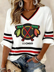 Women's Hockey Printed Waffle T-shirt