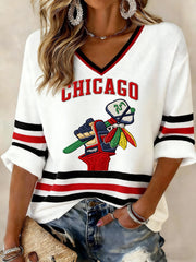 Women's Hockey Printed Waffle T-shirt