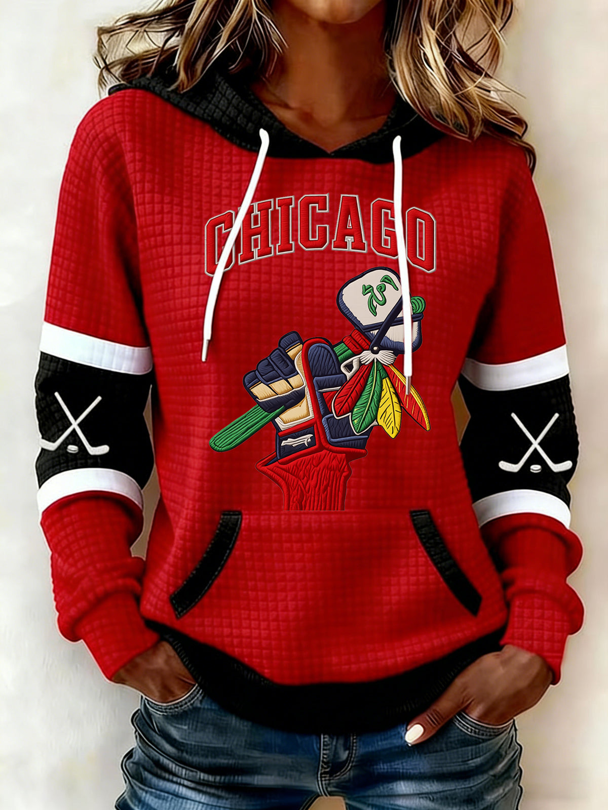 Women's Hockey Printed Hoodie