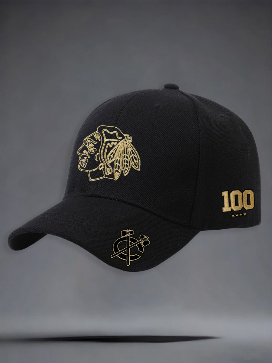 Unisex Chicago Hockey Print Cap