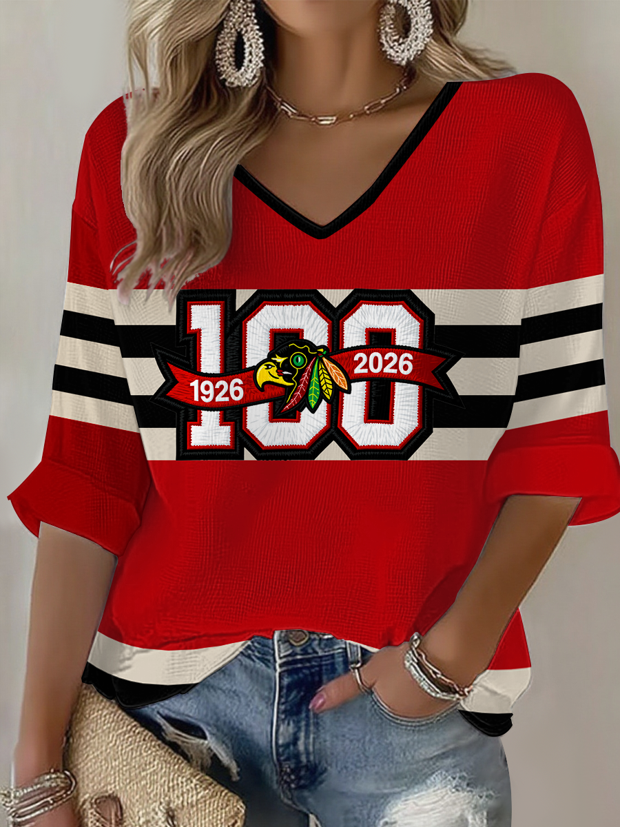 Women's Hockey Printed Waffle T-shirt